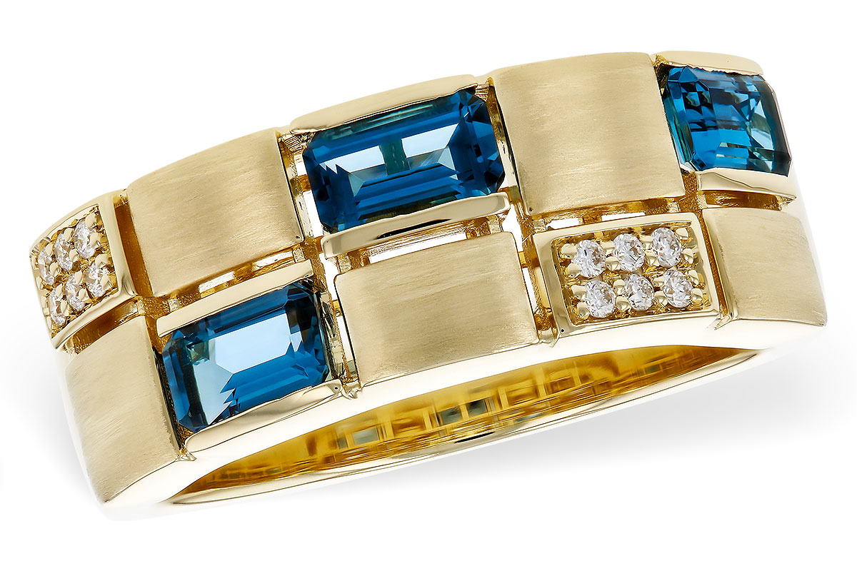 E274-88888: LDS RG .94 LONDON BLUE TOPAZ 1.00 TGW