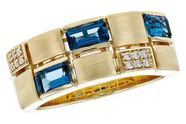 E274-88888: LDS RG .94 LONDON BLUE TOPAZ 1.00 TGW