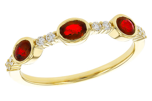 E274-90643: LDS WED RG .66 TW RUBY .78 TGW