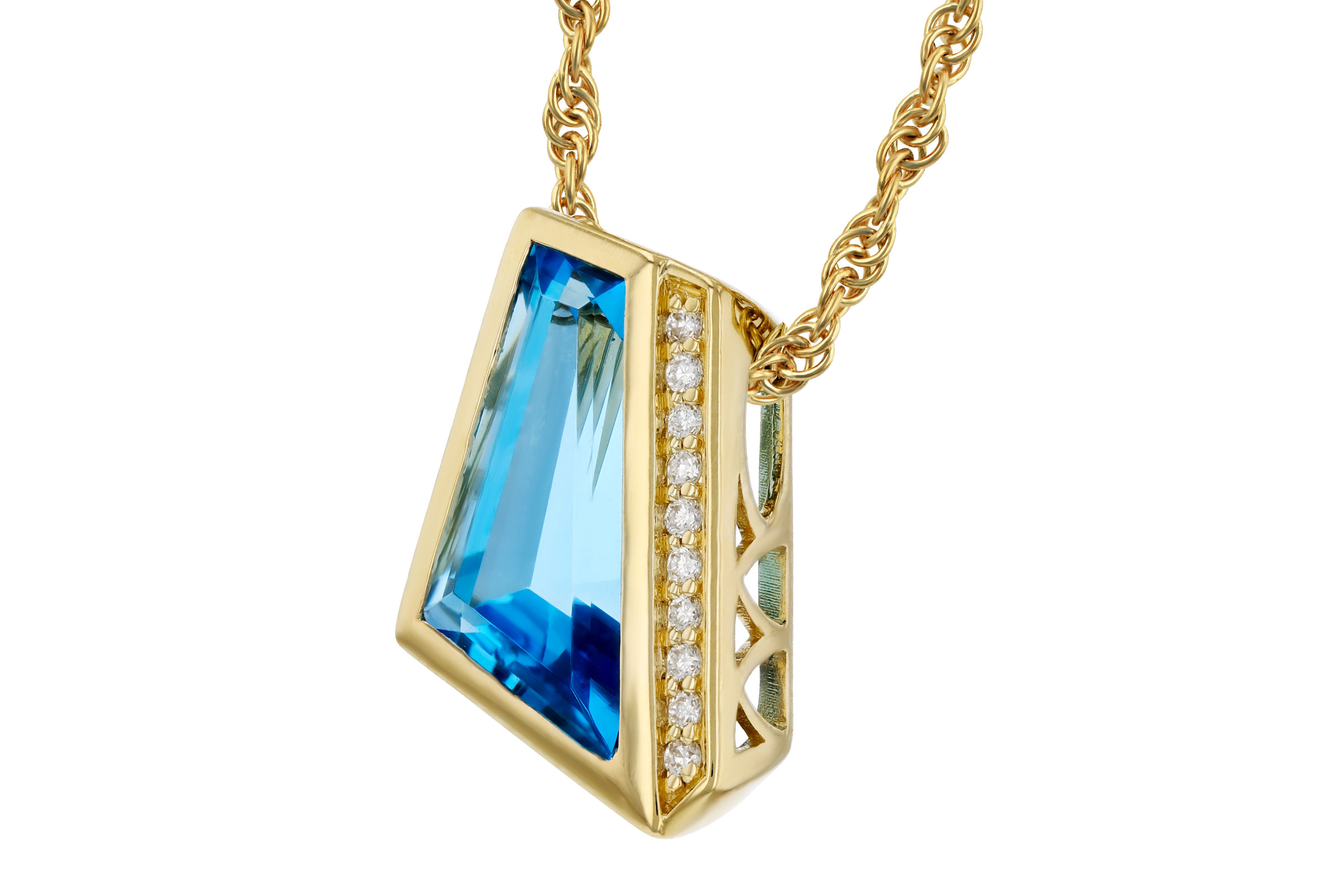 E275-75234: NECKLACE 2.42 SWISS BLUE TOPAZ 2.46 TGW