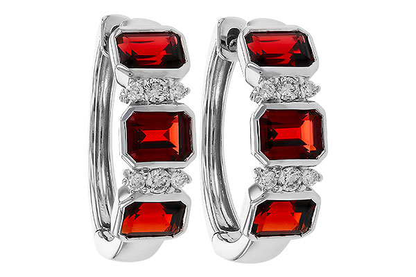 F274-84334: EARRING 1.50 TW GARNET 1.61 TGW