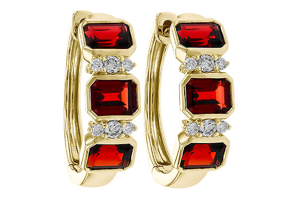 F274-84334: EARRING 1.50 TW GARNET 1.61 TGW