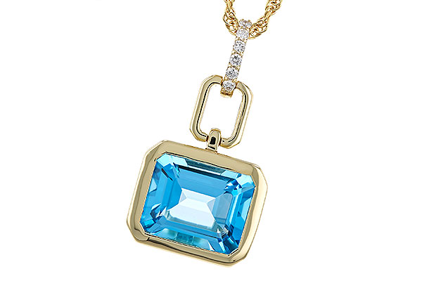 F274-86179: NECKLACE 3.26 BLUE TOPAZ 3.30 TGW (10x8MM BT)