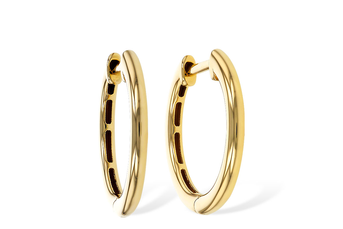 F274-89743: GOLD EARRINGS (16MM)