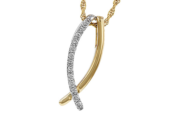 F274-89752: NECKLACE .25 TW