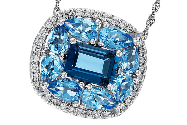 F274-90679: NECKLACE 2.59 TW BLUE TOPAZ 2.75 TGW