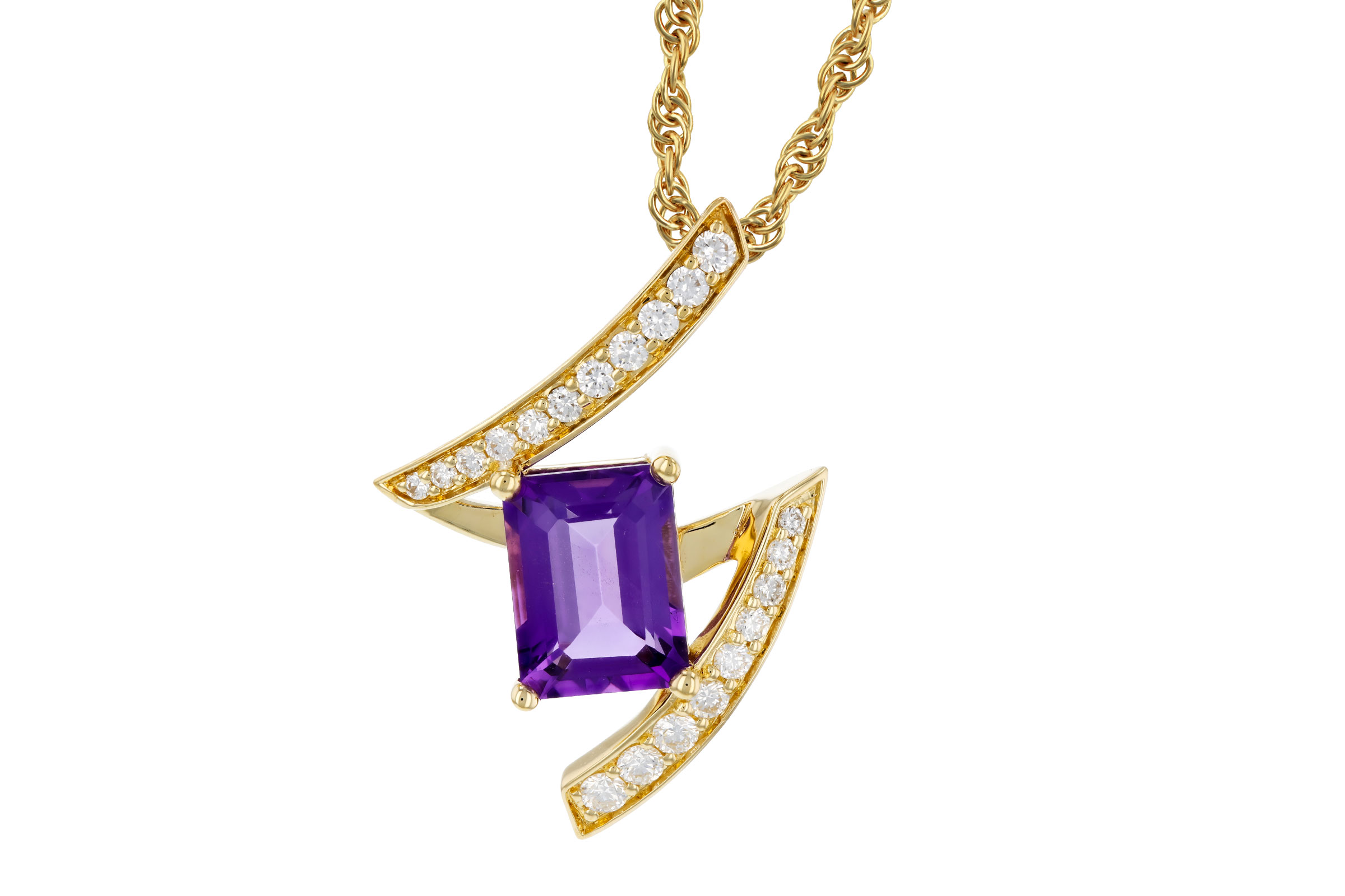 F275-76152: NECKLACE 1.36 AMETHYST 1.56 TGW (8x6MM AMY)