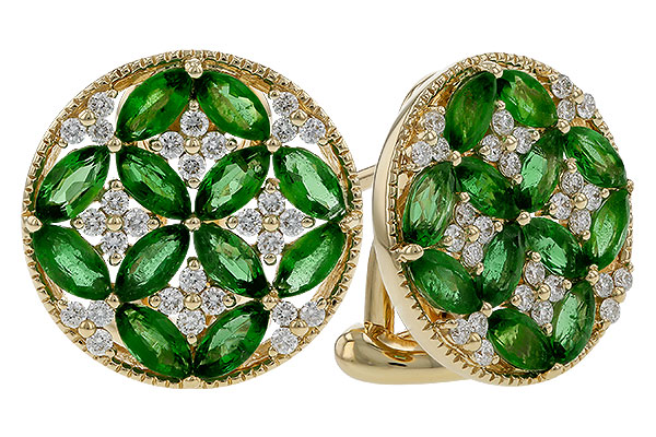G274-85197: EARRINGS 1.66 TW EMERALD 1.96 TGW