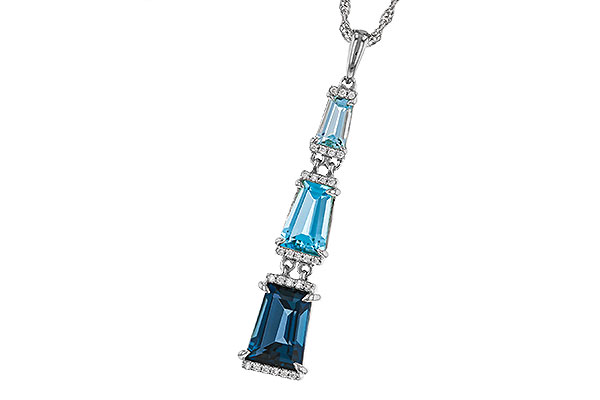 G274-86124: NECKLACE 2.60 TW BLUE TOPAZ 2.65 TGW