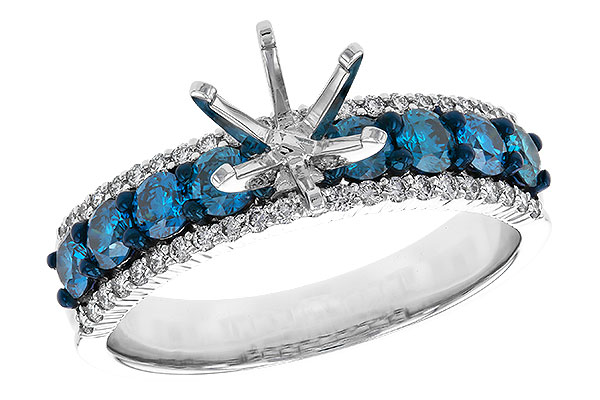G274-87061: LDS SEMI DIA RG .72 BLUE DIAS .92 TW