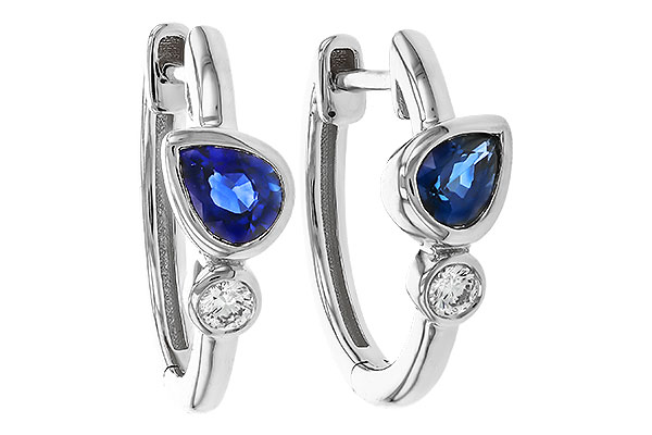 G274-87088: EARRINGS .51 SAPPHIRE .57 TGW