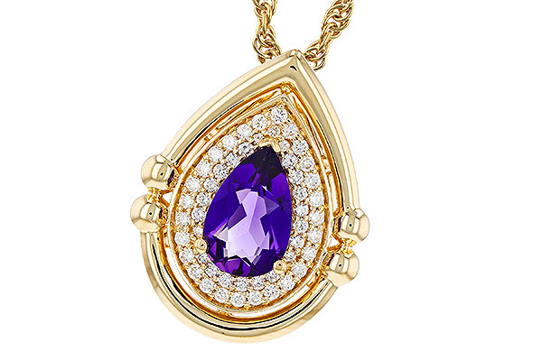 G275-73415: NECKLACE .70 AMETHYST .86 TGW (8x5MM AMY)