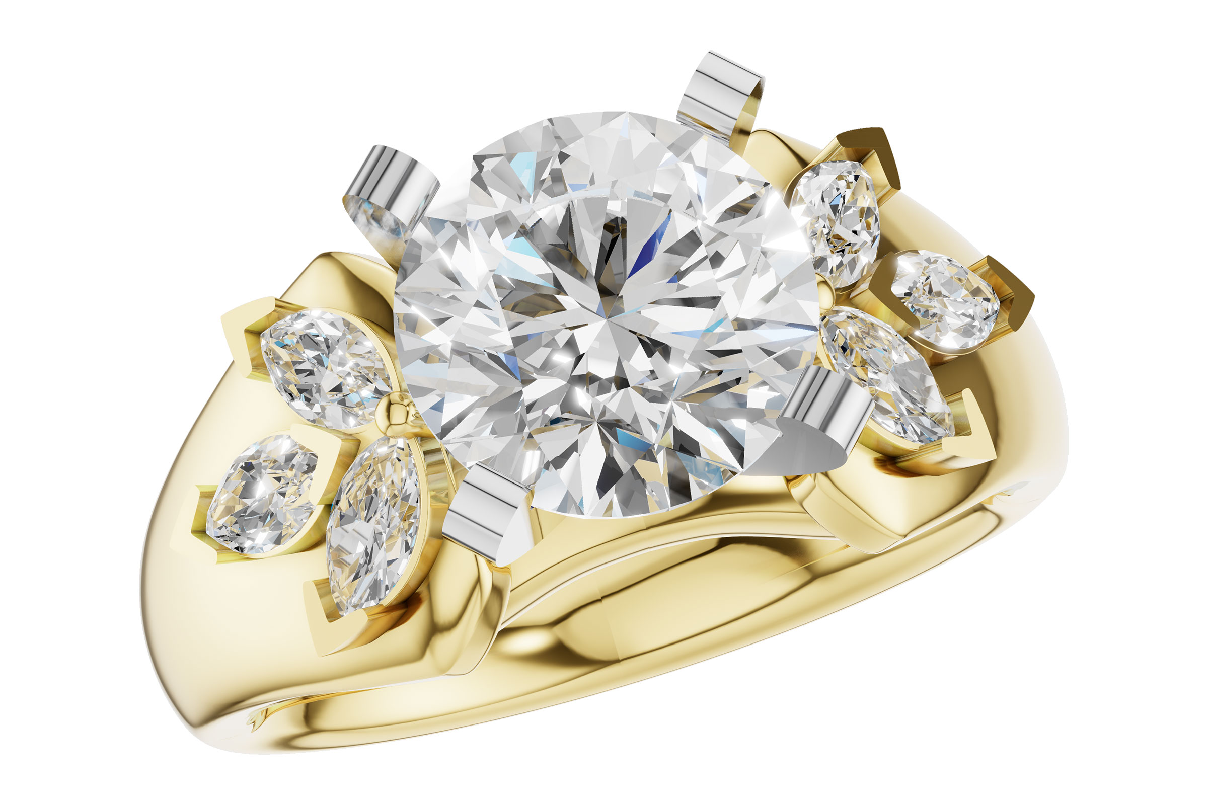 G275-74297: LDS SEMI DIA RG .38 TW MARQUISE DIAS