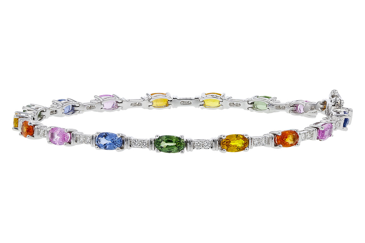 H274-84352: BRACELET 4.76 MULTI-COLOR SAPPH 5.08 TGW (7")