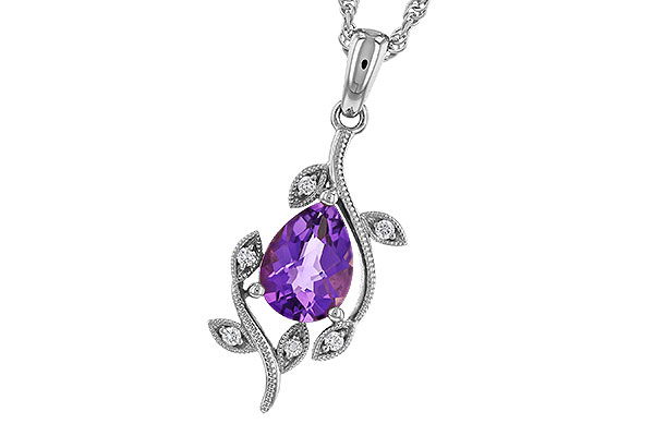 H274-85233: NECKLACE .88 AMETHYST .93 TGW (8x6MM AMY)