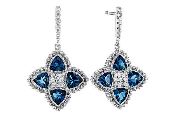 H274-87015: EARRINGS 1.73 LONDON BLUE TOPAZ 1.82 TGW