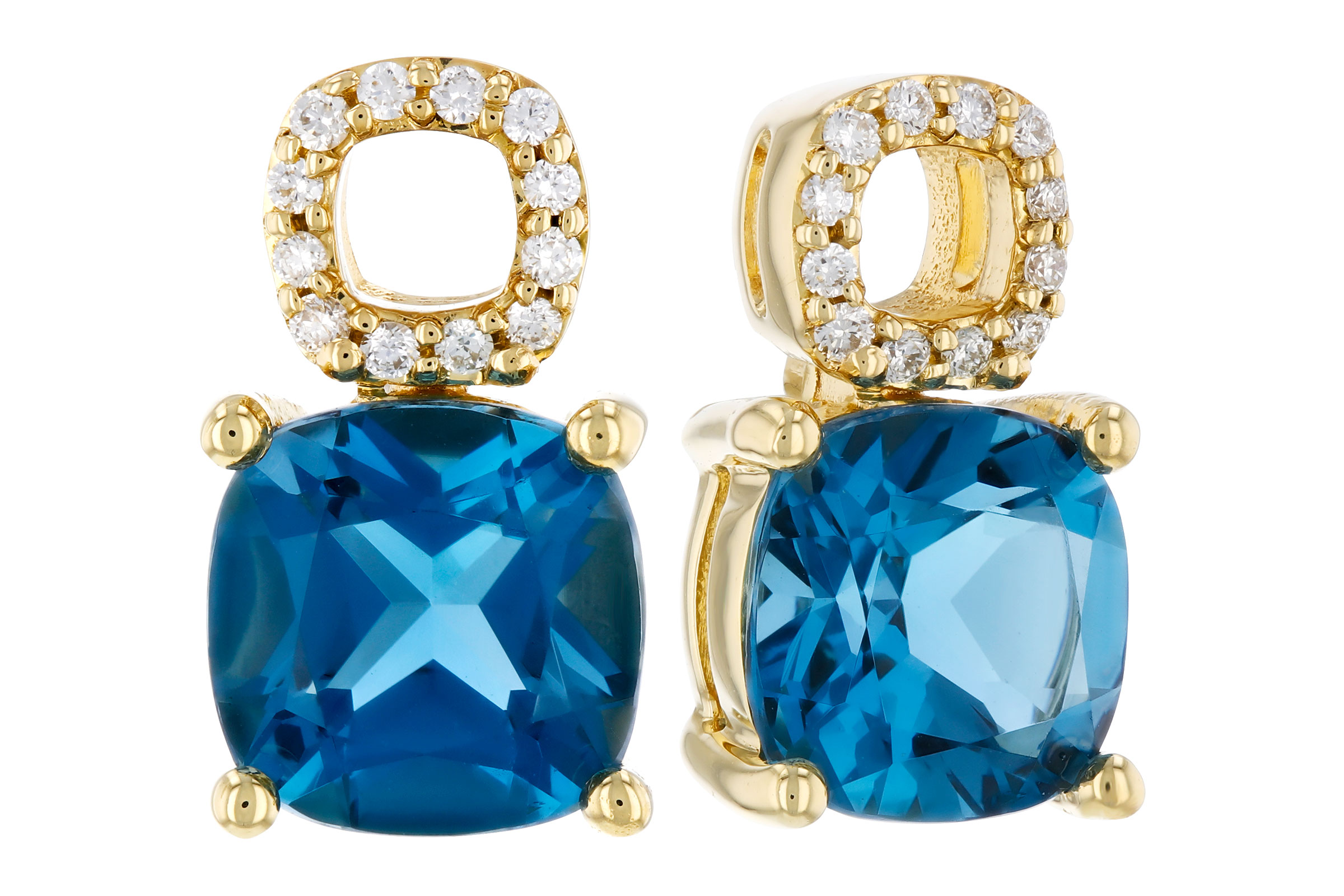 H275-75233: EARR 1.92 TW LONDON BLUE TOPAZ 1.98 TGW (6MM LBT)