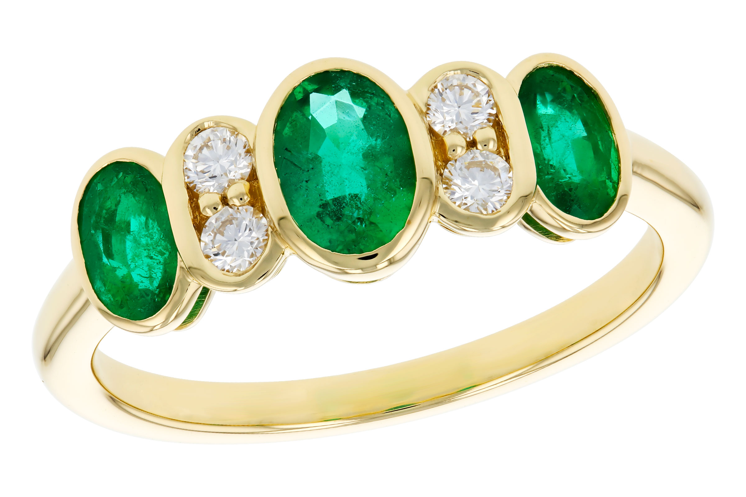 H275-76124: LDS RG .90 TW EMERALD 1.05 TGW