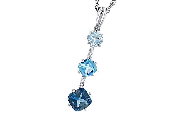 K274-83433: NECK 1.87 TW BLUE TOPAZ 1.90 TGW