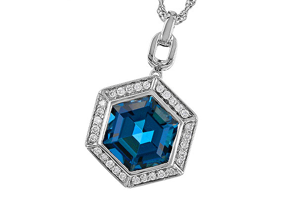 K274-84324: NECK 3.40 LONDON BLUE TOPAZ 3.55 TGW (9MM LBT)