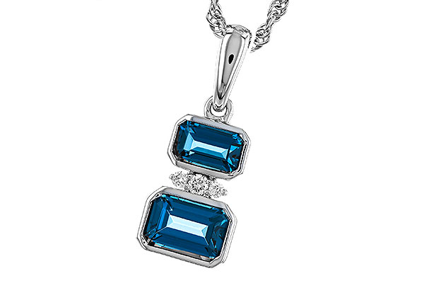 K274-84333: NECK .95 TW LONDON BLUE TOPAZ .98 TGW