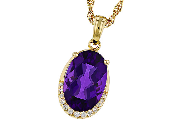K274-90642: NECKLACE 2.70 AMETHYST 2.76 TGW (12x8MM OV)
