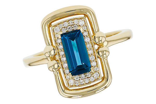 K275-73406: LDS RG .84 LONDON BLUE TOPAZ .96 TGW (8x4MM LBT)