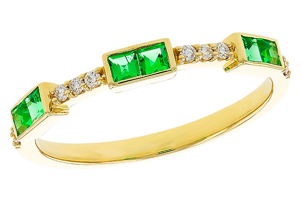L274-87070: LDS WED RG .23 TW EMERALD .30 TGW