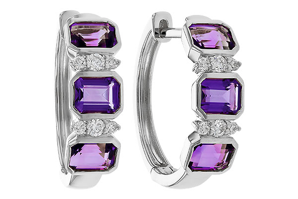L274-90670: EARRING 1.05 TW AMETHYST 1.16 TGW
