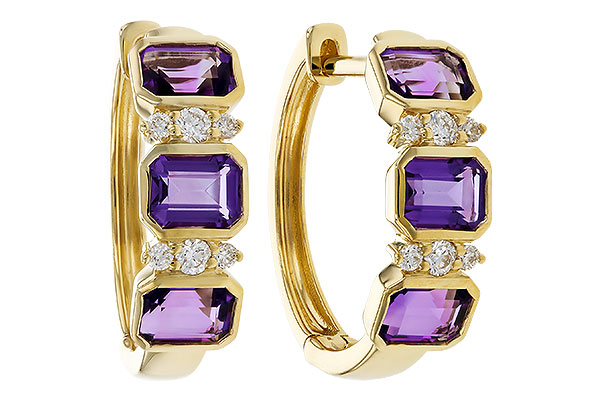 L274-90670: EARRING 1.05 TW AMETHYST 1.16 TGW