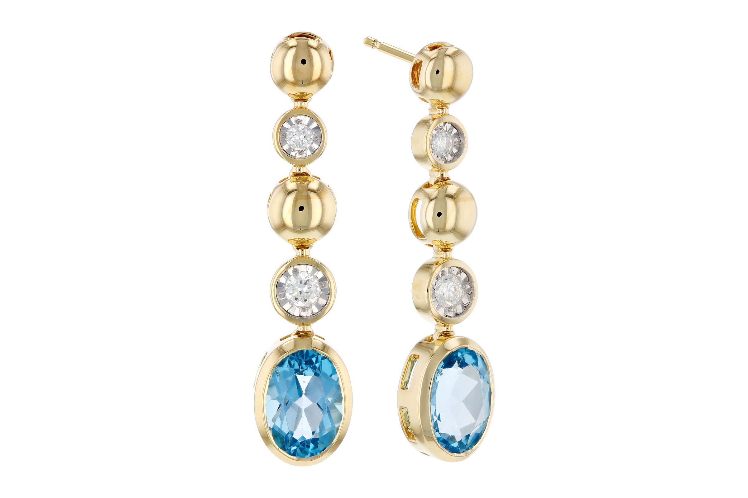 L275-74342: EARRINGS 1.66 TW BLUE TOPAZ 1.76 TGW