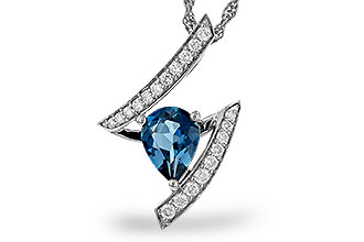 M274-83397: NECK 1.04 LONDON BLUE TOPAZ 1.23 TGW (8x6MM)