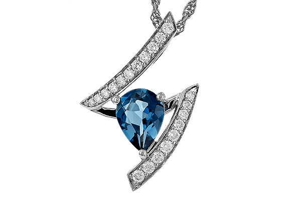 M274-83397: NECK 1.04 LONDON BLUE TOPAZ 1.23 TGW (8x6MM)