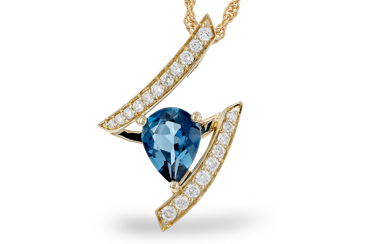 M274-83397: NECK 1.04 LONDON BLUE TOPAZ 1.23 TGW (8x6MM)