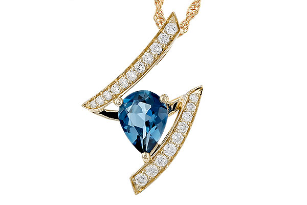 M274-83397: NECK 1.04 LONDON BLUE TOPAZ 1.23 TGW (8x6MM)