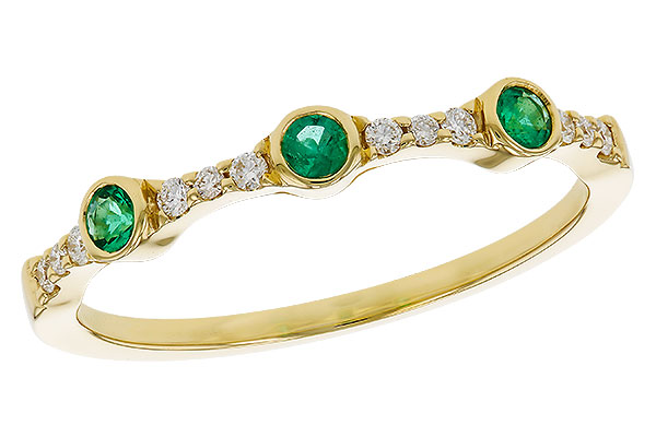 M274-85224: LDS WED RG .11 EMERALD .20 TGW