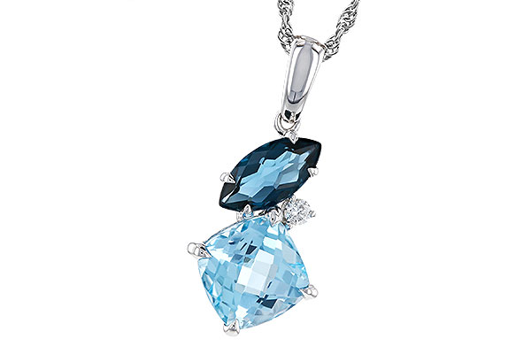 M274-86097: NECKLACE 2.37 TW BLUE TOPAZ 2.40 TGW