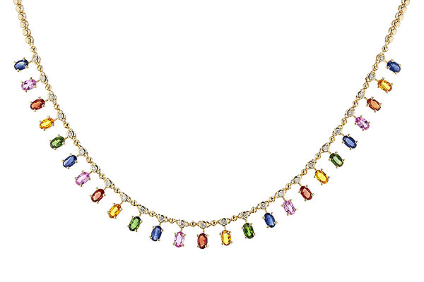 M274-86115: NECK 6.75 MULTI-COLOR SAPP 7.21 TGW (17.25")