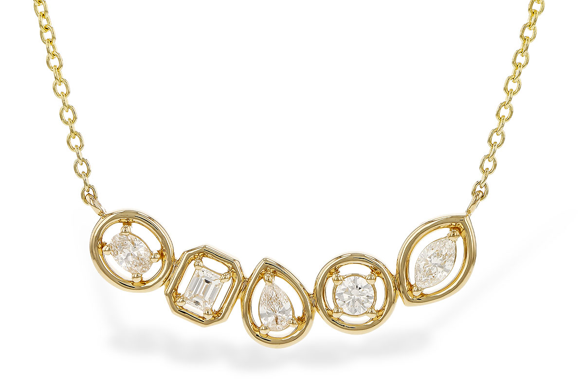 M274-88833: NECKLACE .50 TW FANCY CUT DIAS (18")