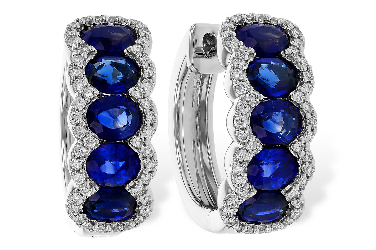 M274-89733: EARRINGS 2.32 TW SAPPHIRE 2.57 TGW