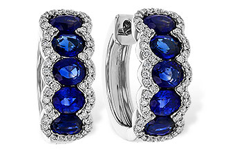 M274-89733: EARRINGS 2.32 TW SAPPHIRE 2.57 TGW