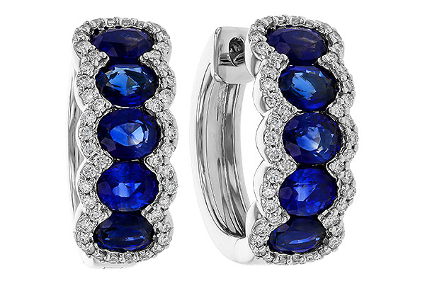 M274-89733: EARRINGS 2.32 TW SAPPHIRE 2.57 TGW
