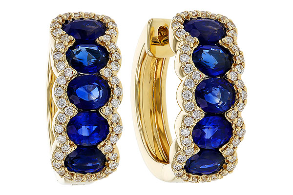 M274-89733: EARRINGS 2.32 TW SAPPHIRE 2.57 TGW
