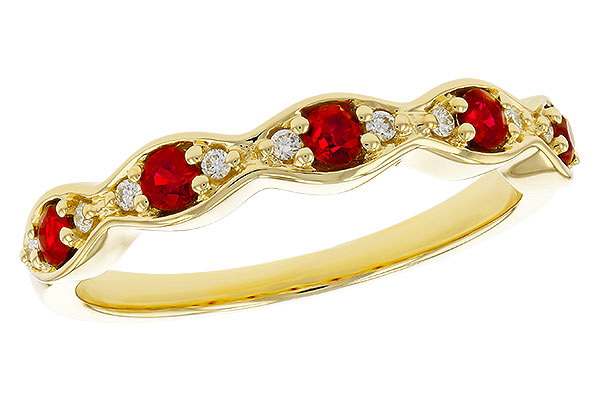 M274-90660: LDS WED RG .28 RUBY .34 TGW
