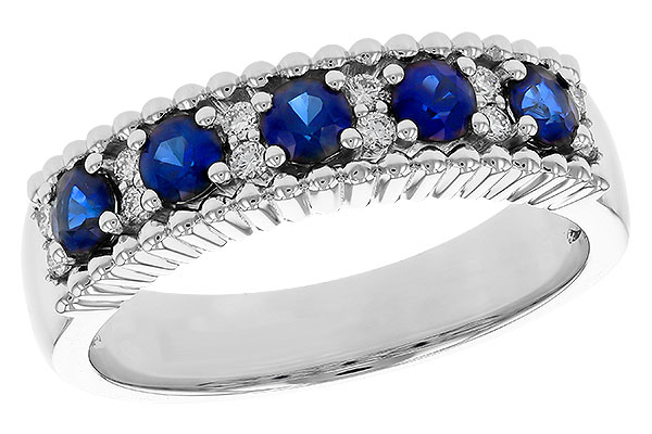 M274-90706: LDS WED RG .64 TW SAPPHIRE .76 TGW