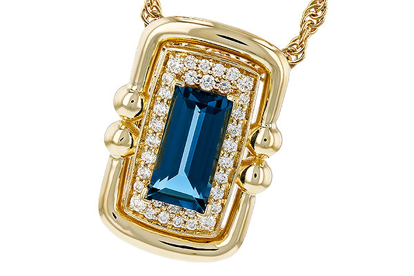 M275-73406: NECK .84 LONDON BLUE TOPAZ .96 TGW (8x4MM LBT)